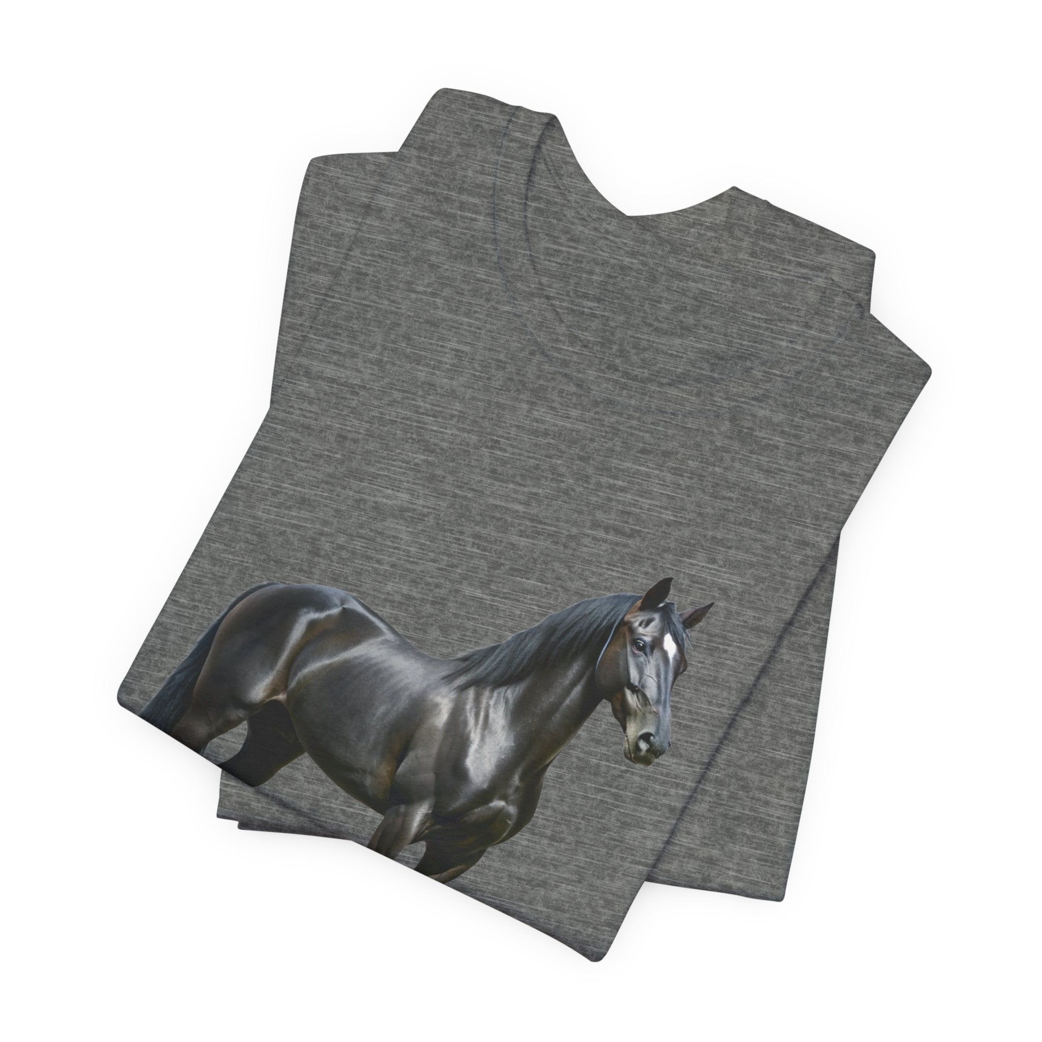 Black Mustang Horse and Classic Mustang Car Tee | Vintage Muscle Car Shirt
