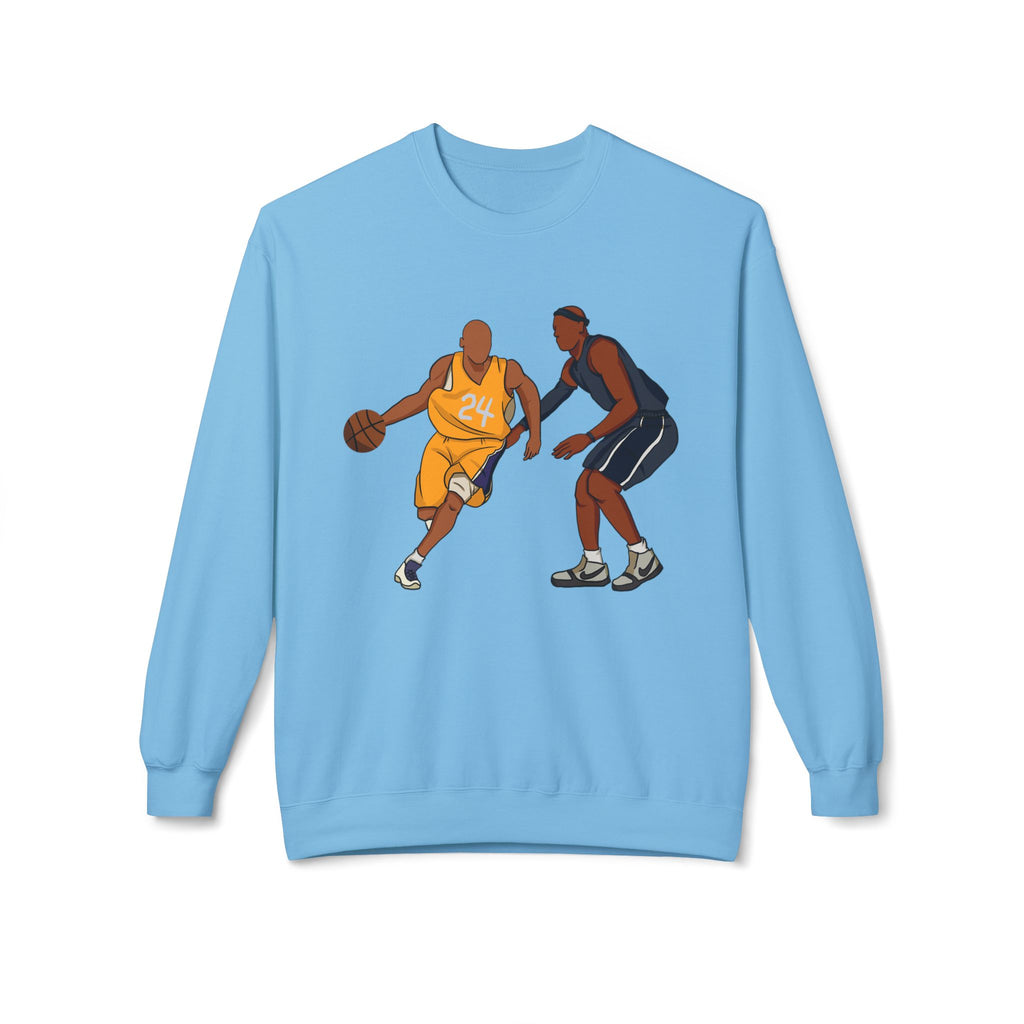 Basketball Players Sweatshirt Front Dribble Back Hoop Graphic