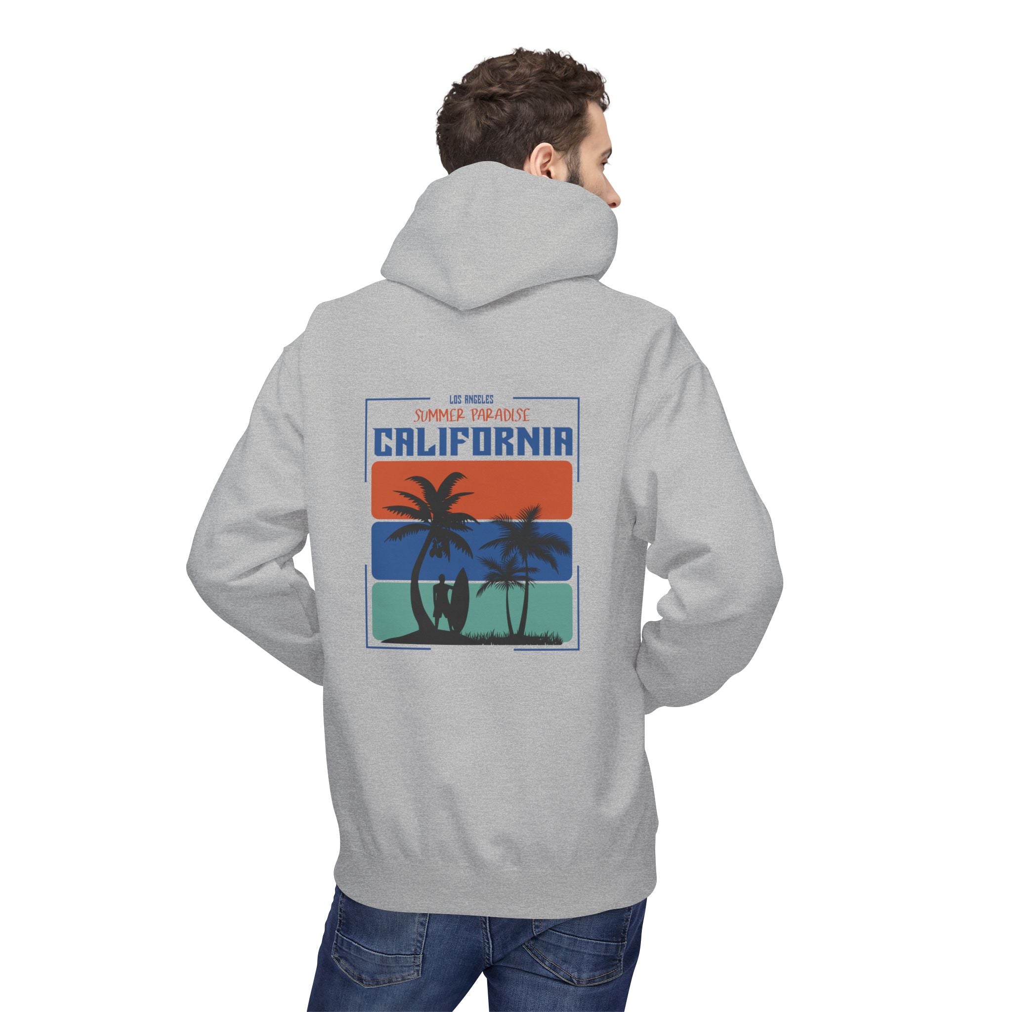 California Sunset Surf Hoodie  Summer Vacation Beach Pullover