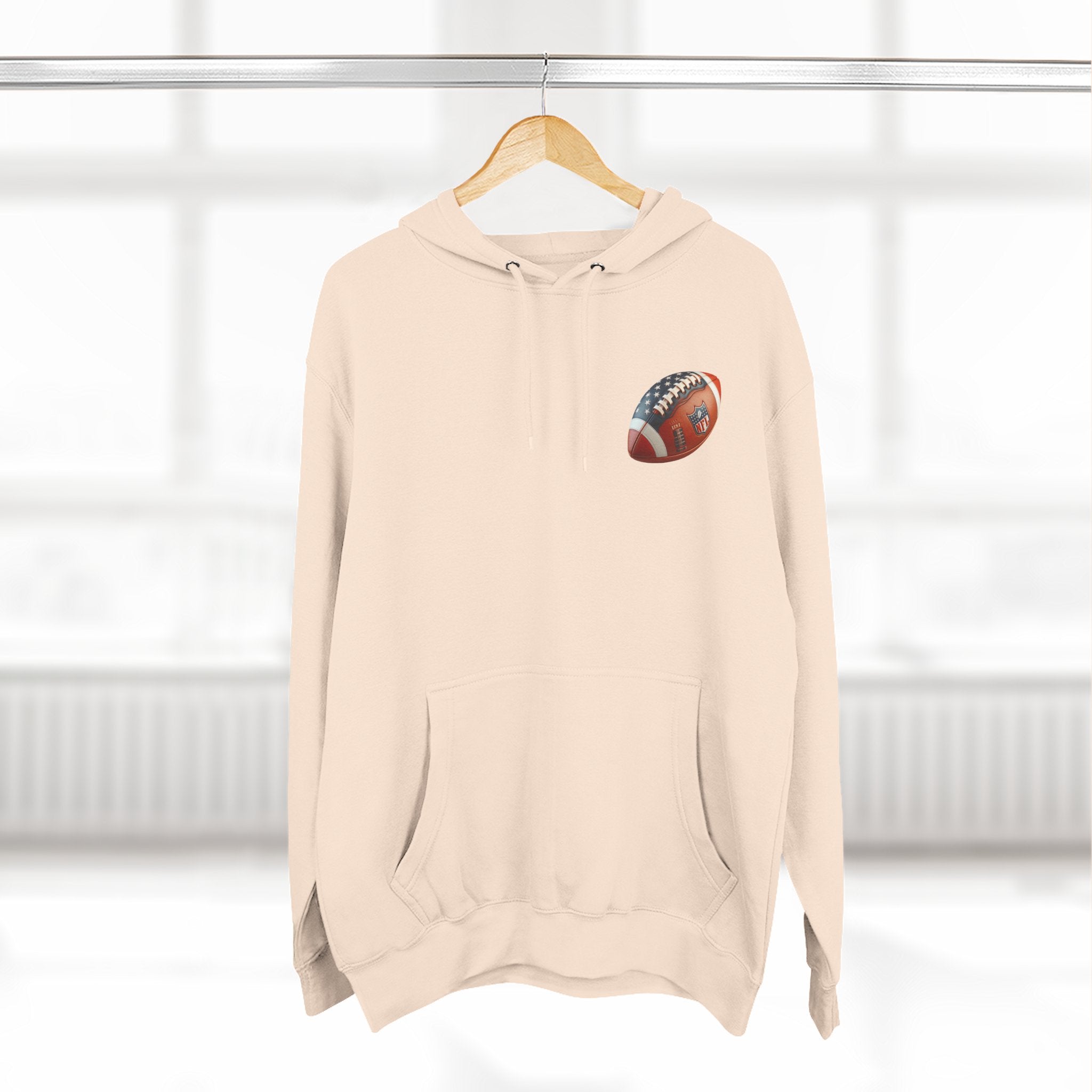 Football Helmet Skull Hoodie Graphic Fleece Pullover for Fans