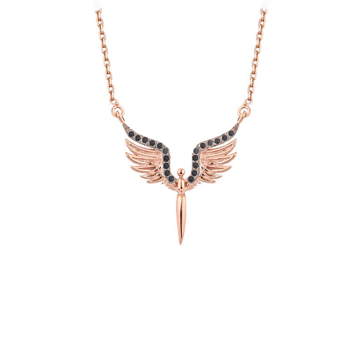 Angel silver necklace-925 sterling silver necklace