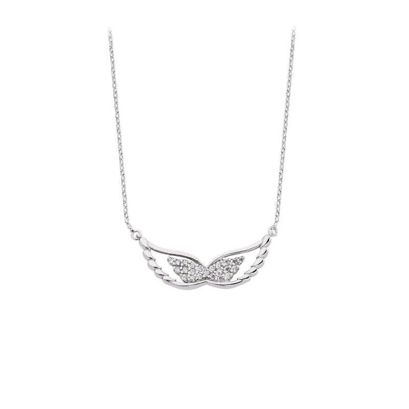 Angel silver pendant 925 sterling silver angel luck necklace..