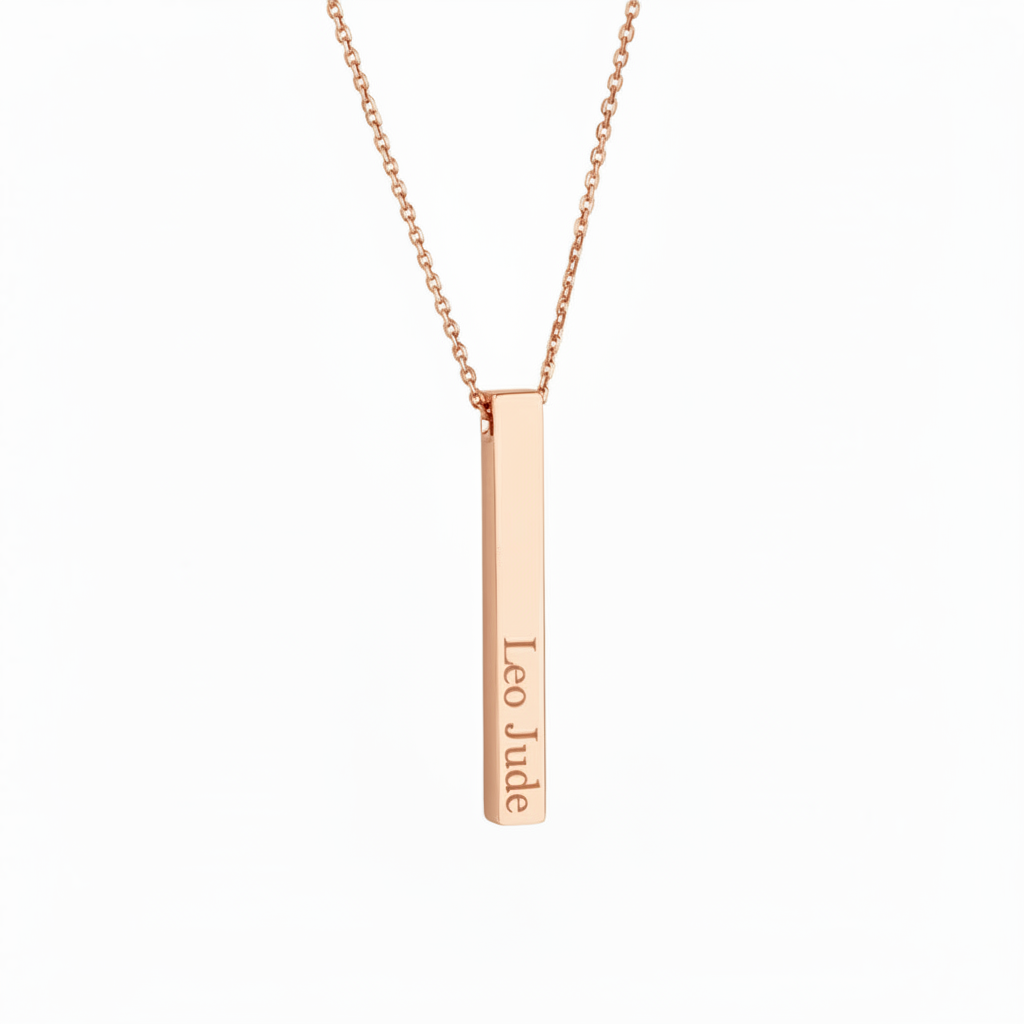 Bar necklace 925 sterling silve