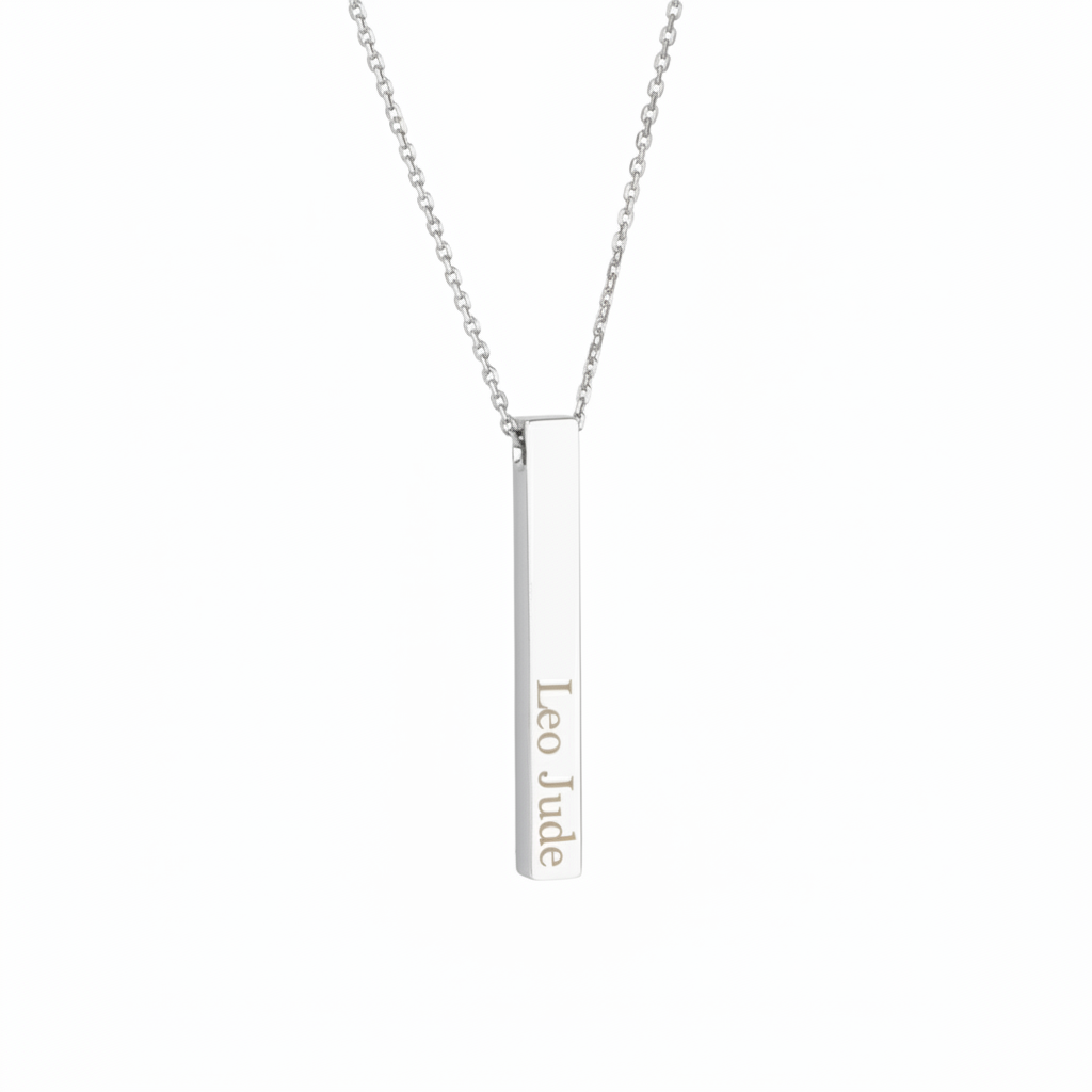 Bar necklace 925 sterling silve