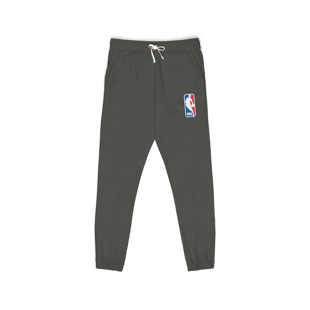 Basketball Logo Sweatpants Fleece Joggers, Garment-Dyed