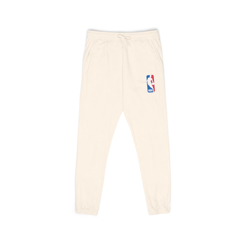 Basketball Logo Sweatpants Fleece Joggers, Garment-Dyed