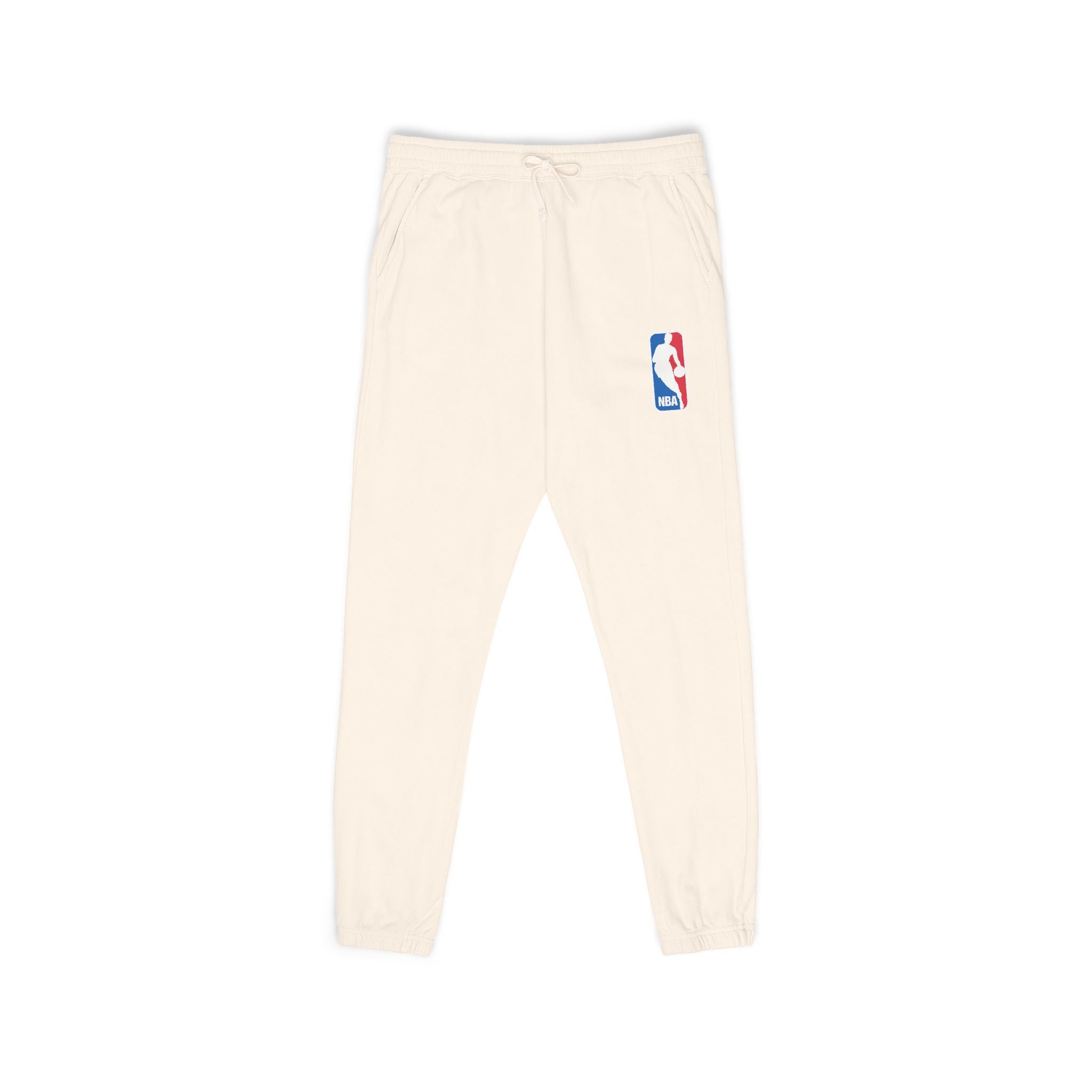 Basketball Logo Sweatpants Fleece Joggers, Garment-Dyed