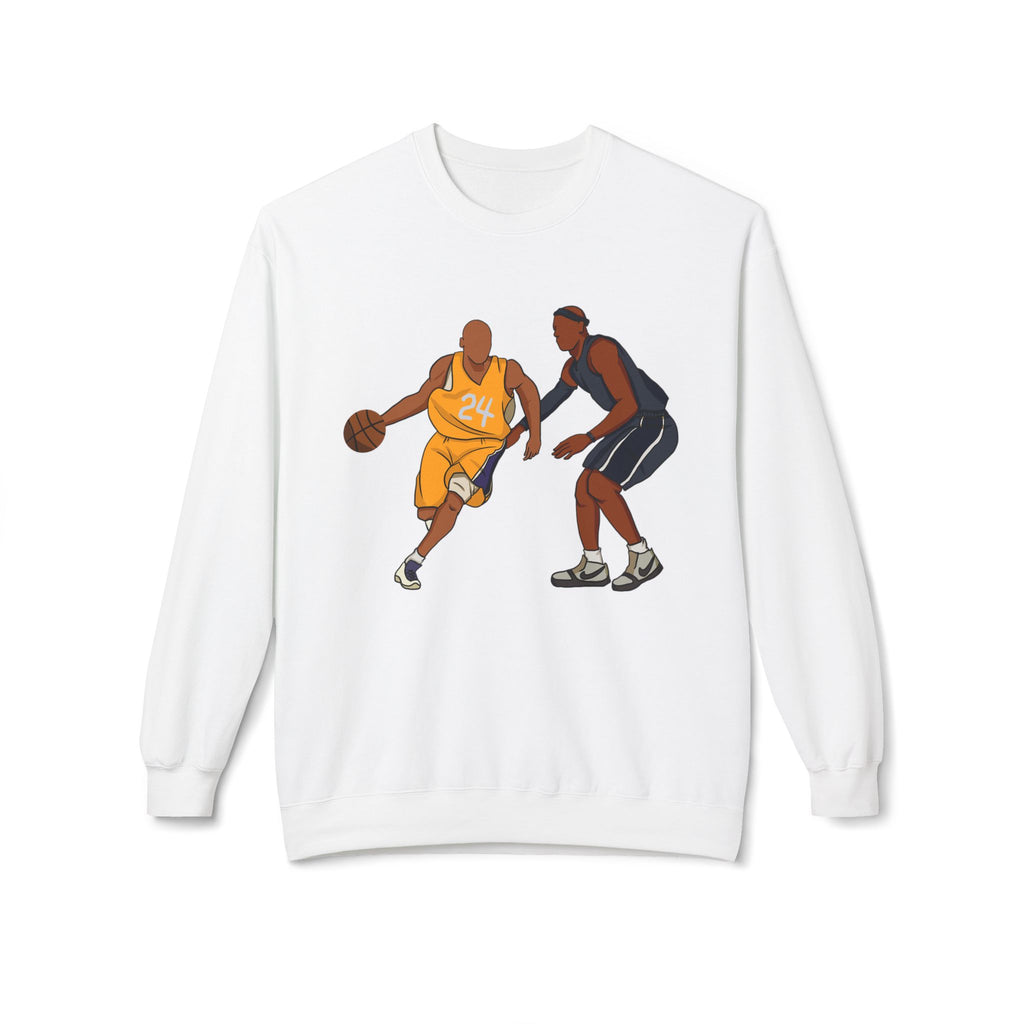 Basketball Players Sweatshirt Front Dribble Back Hoop Graphic