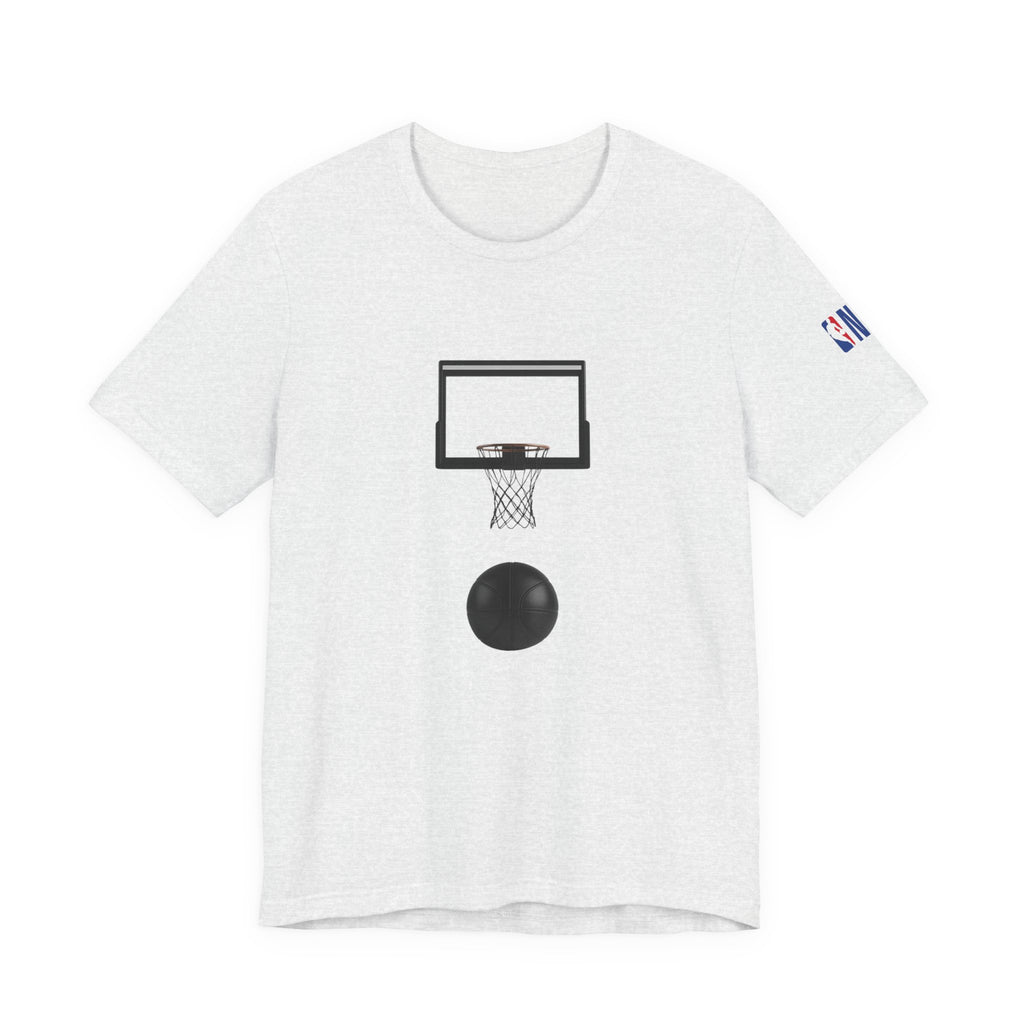 Basketball Silhouette Tee Hoop and Dunk Action