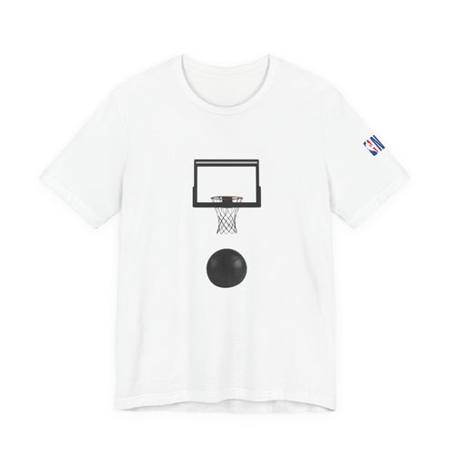 Basketball Silhouette Tee Hoop and Dunk Action