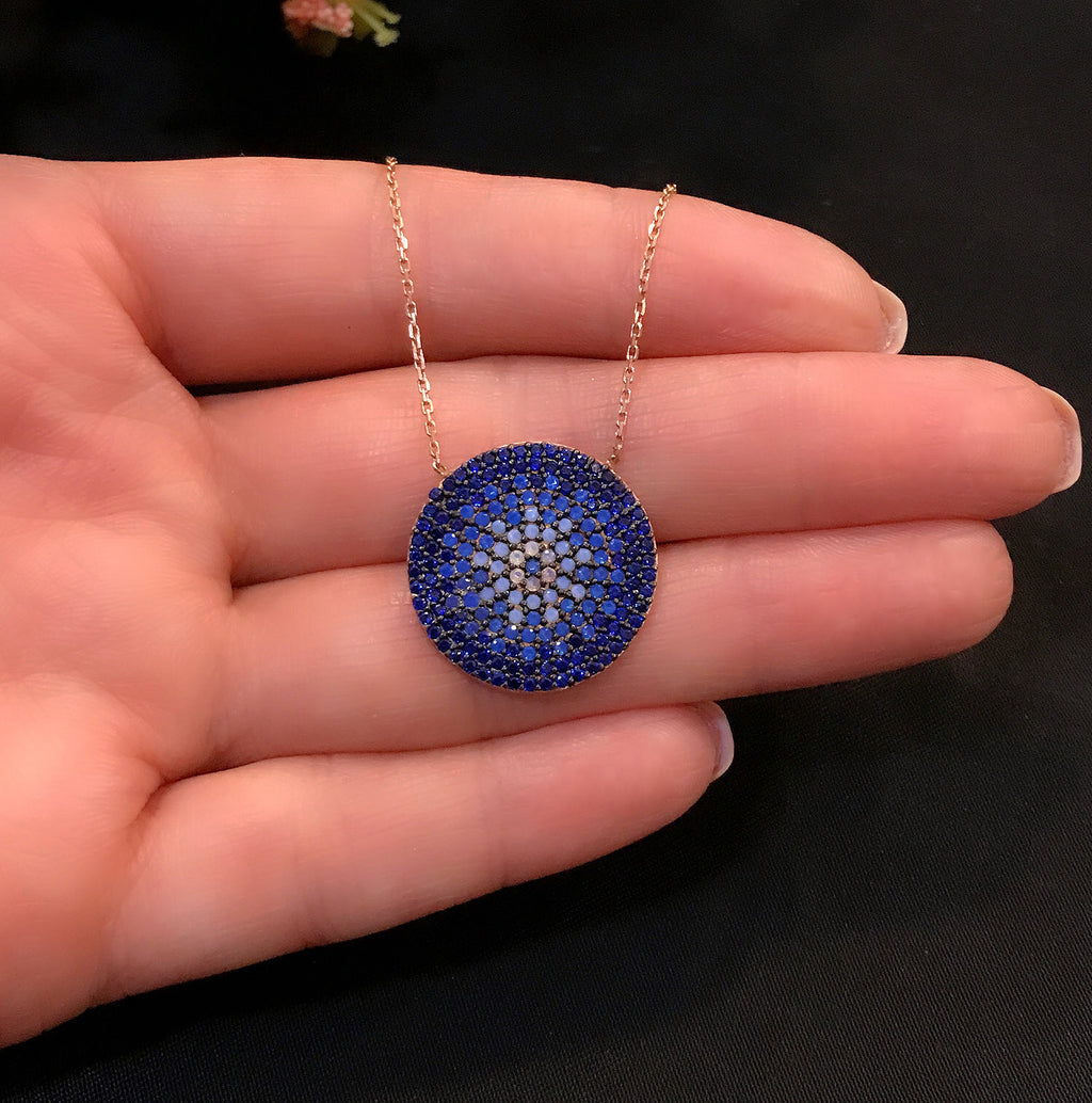 Colorful stone women's necklace 925 sterling silver necklace