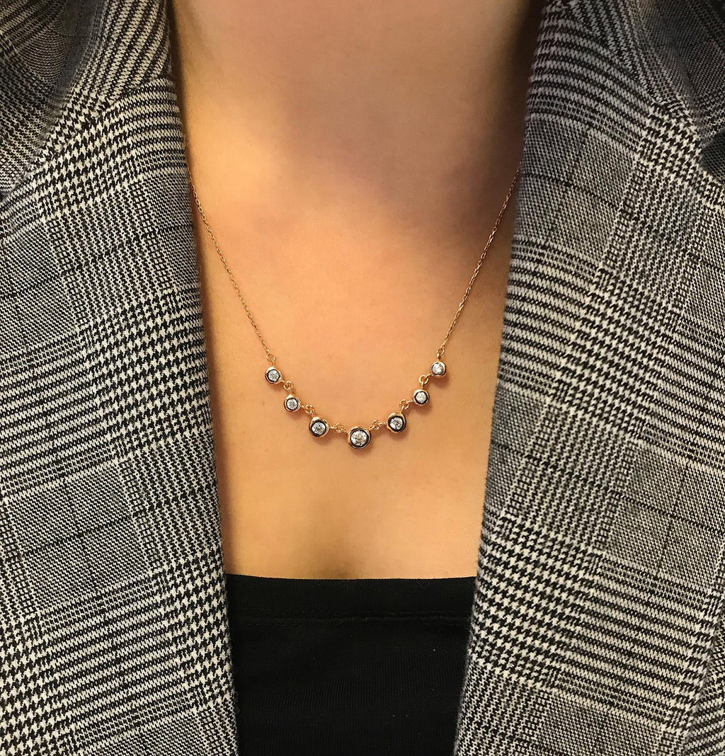 Diamond design 925 sterling silver necklace