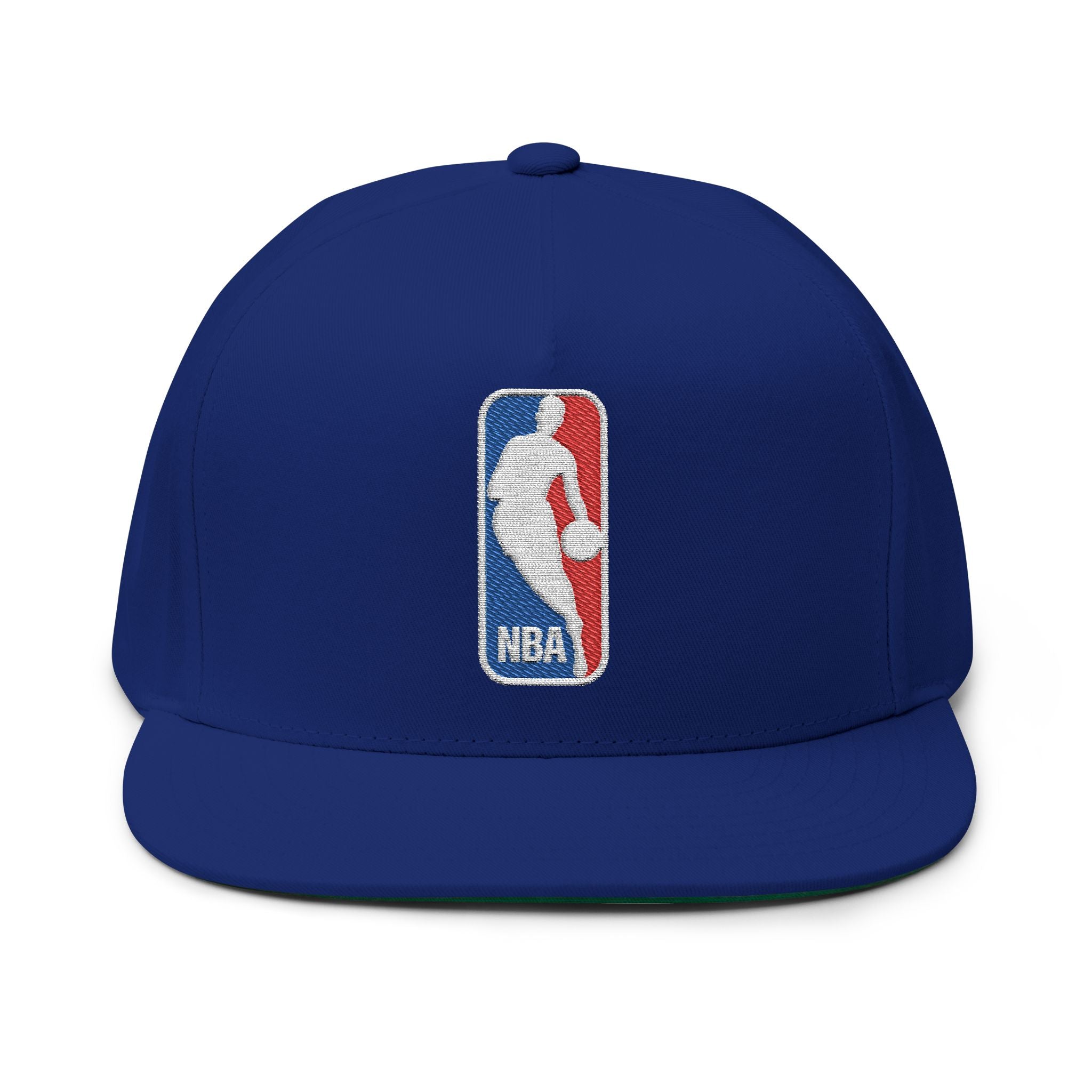 Embroidered NBA Logo Flat Bill Cap Snapback Basketball Hat