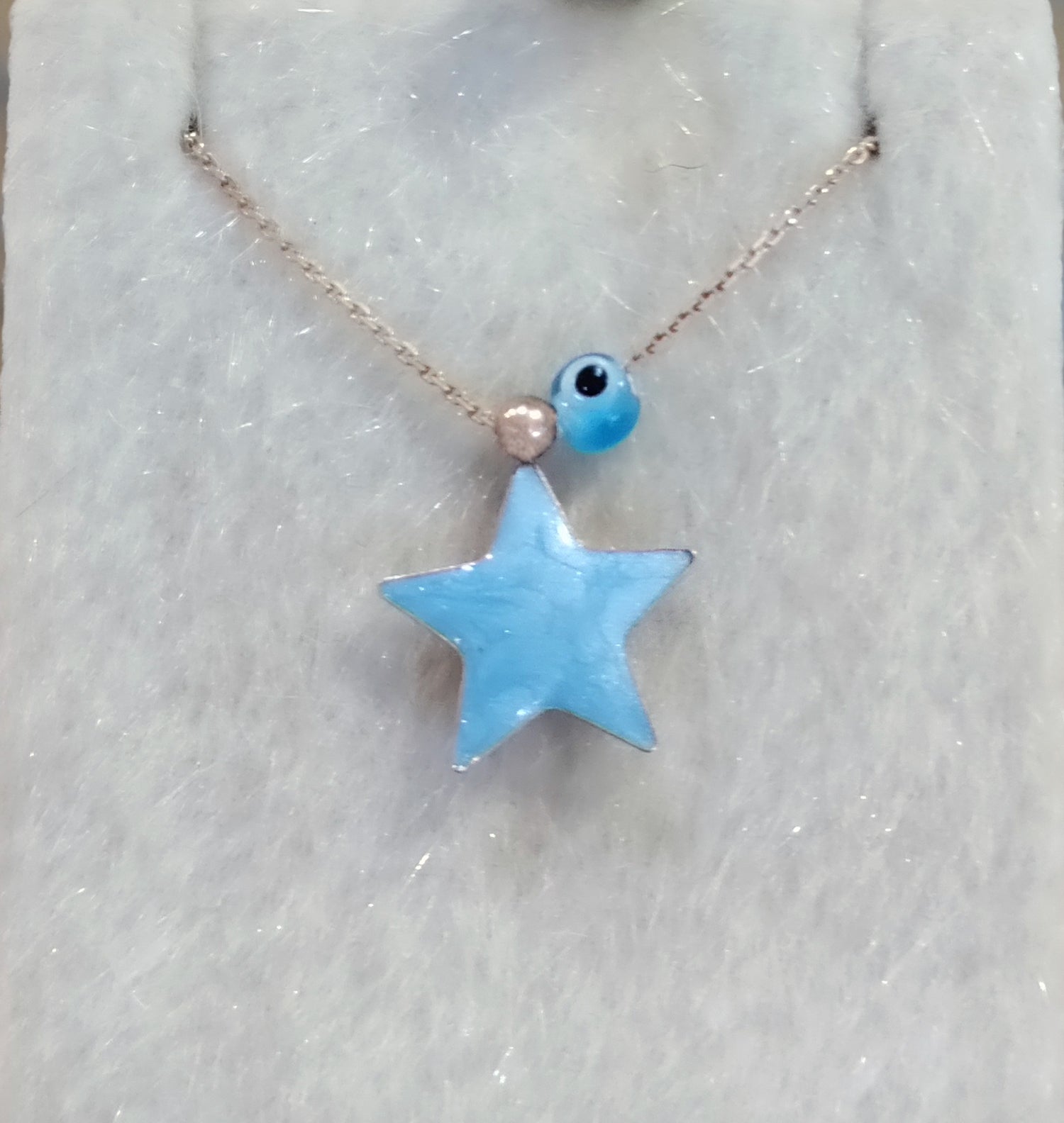 Evil eye amulet star necklace 925 sterling silver star necklace
