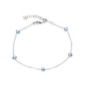 Evil eye charm silver 1-row bracelet 925 sterling silver bracelet