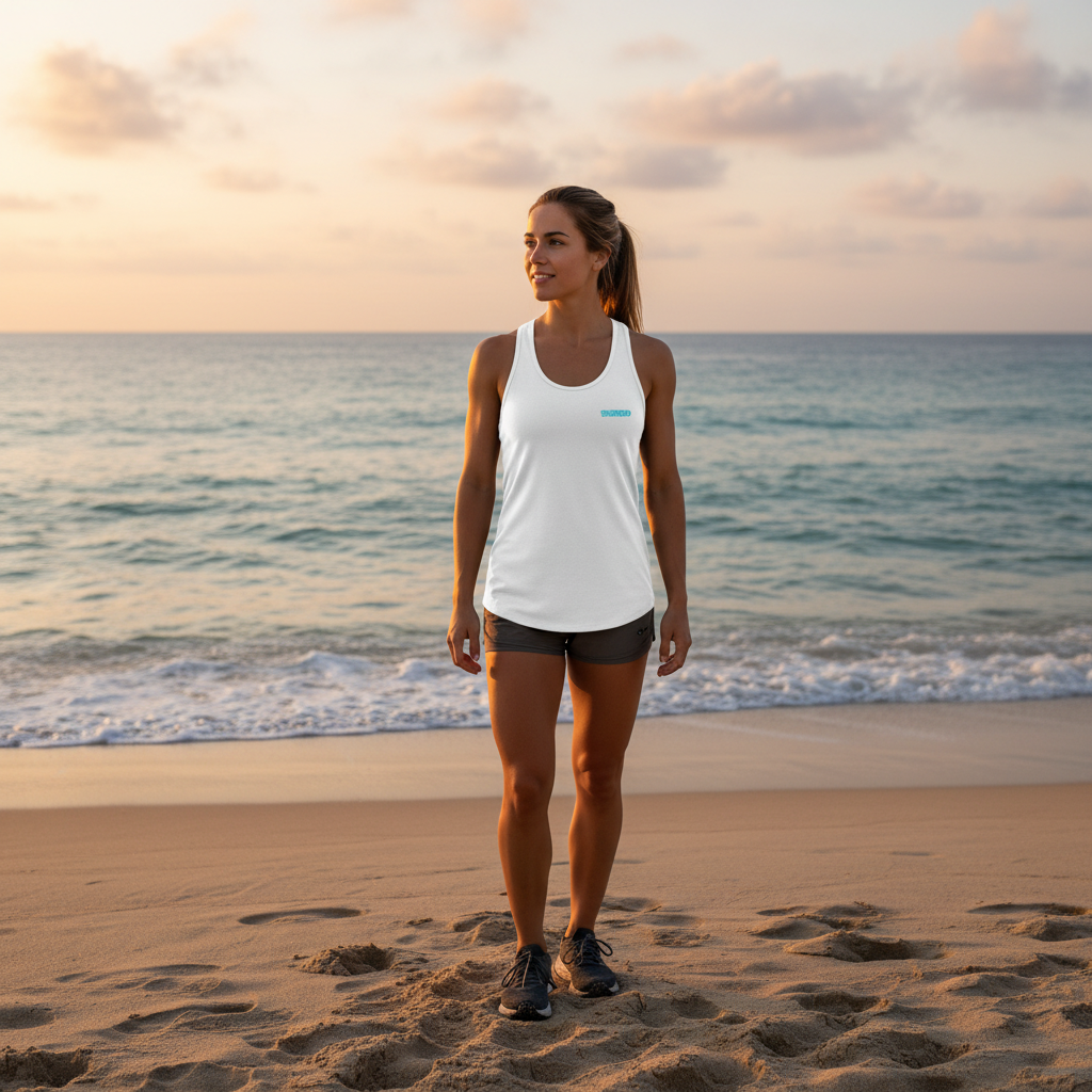Women's Racerback Tank  Surfing Athlete Graphic