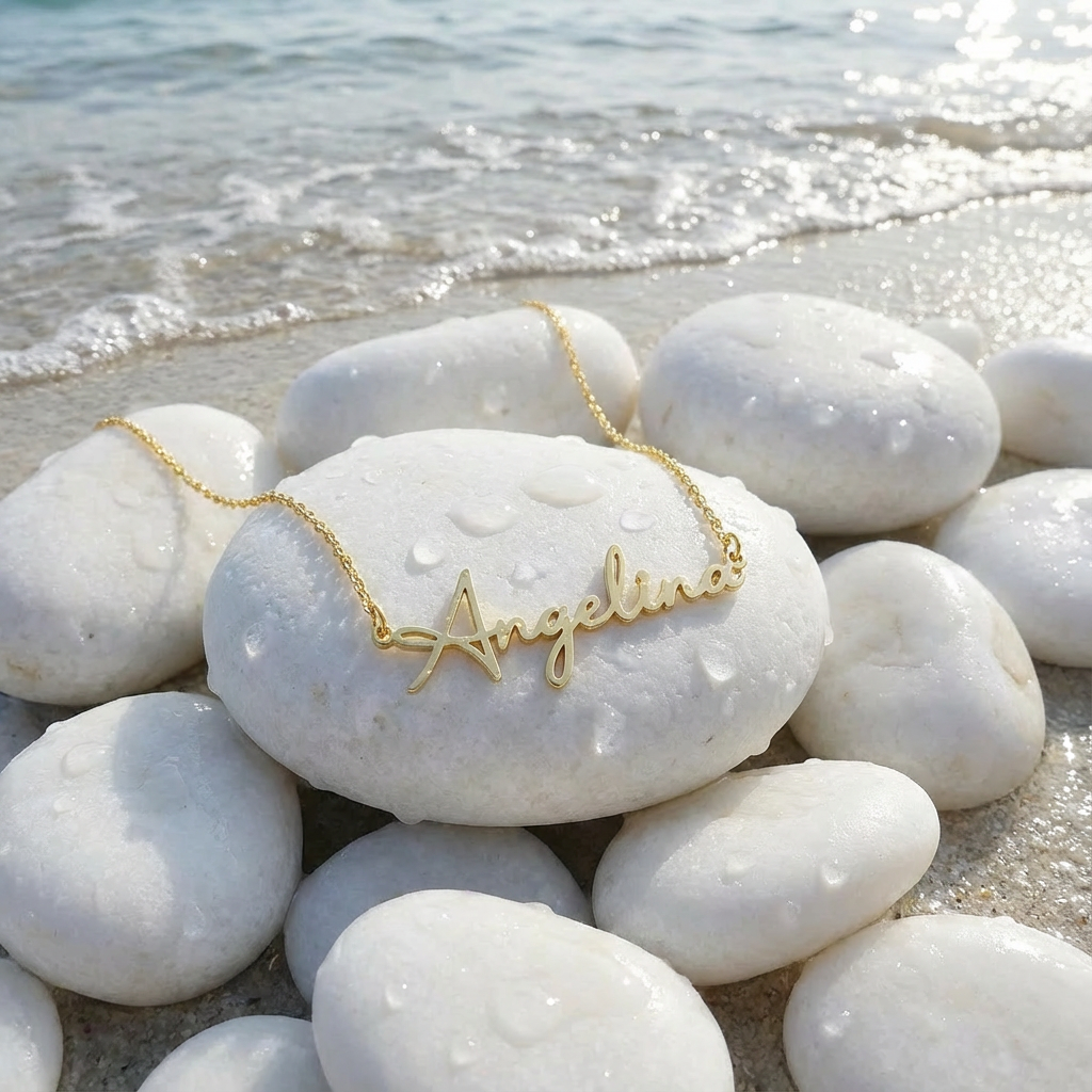 Name Necklace 925 Sterling Silver Handmade Name Necklace