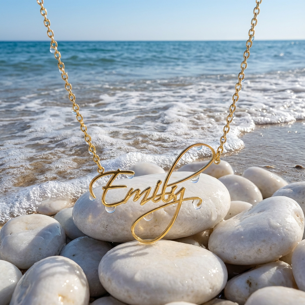 Name Necklace 925 Sterling Silver Handmade Name Necklace