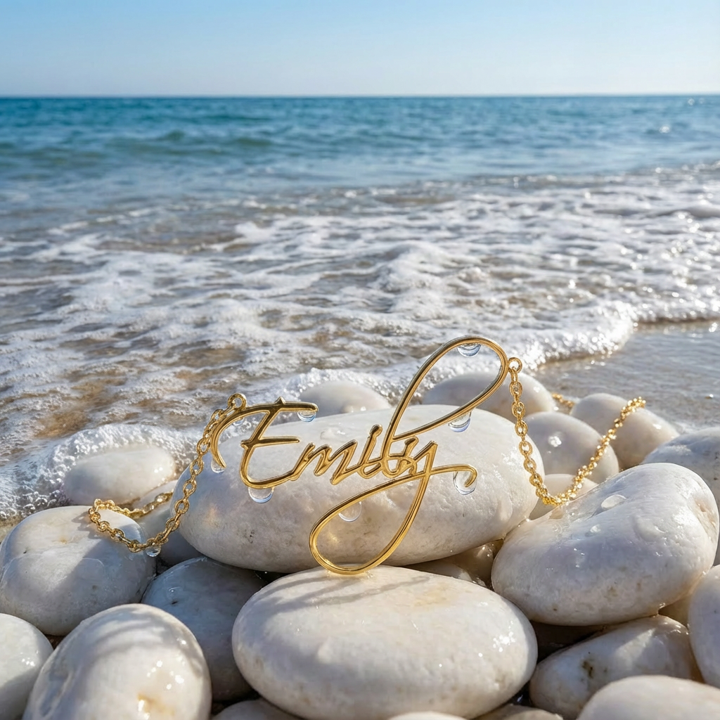 Name Necklace 925 Sterling Silver Handmade Name Necklace