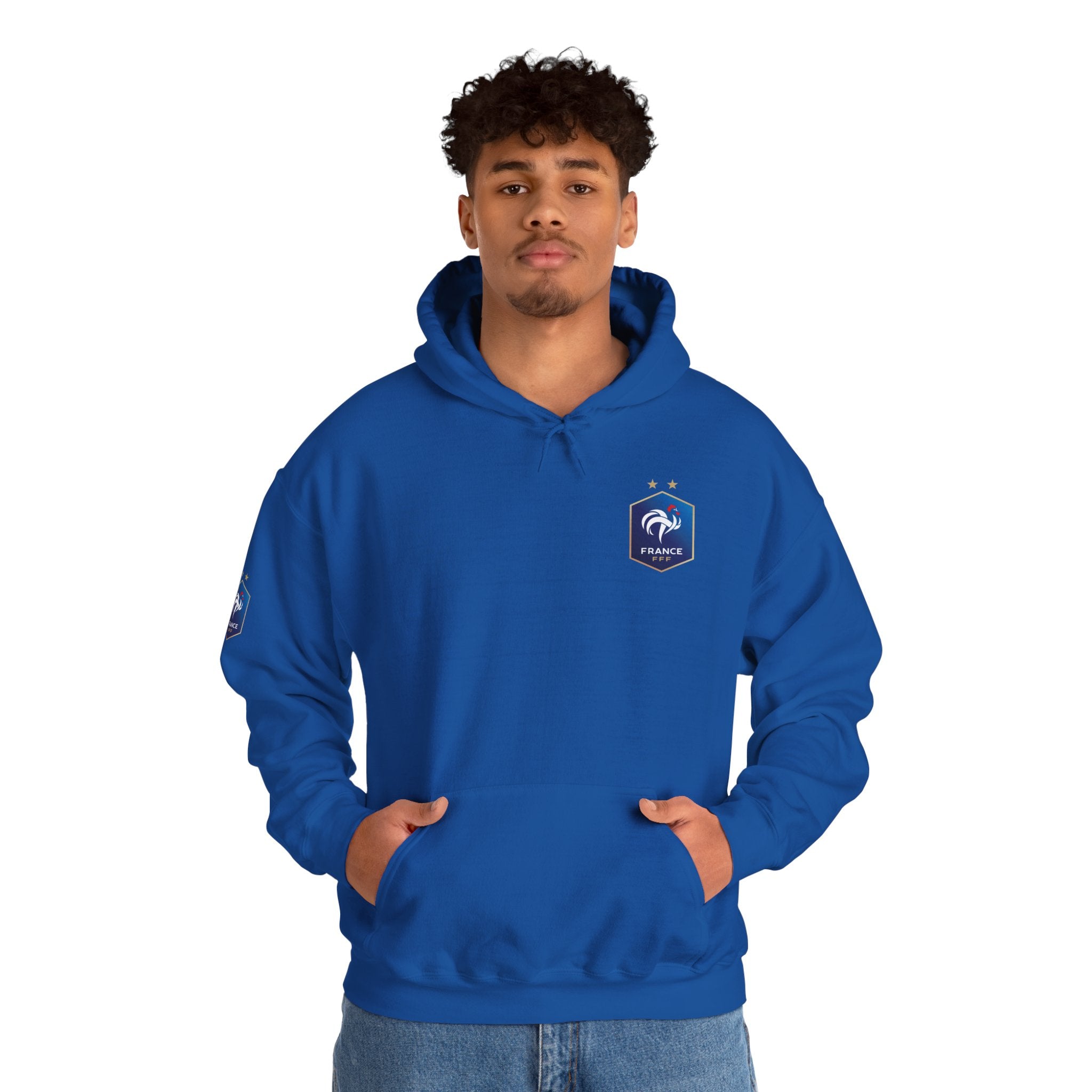France Logo Hoodie French Crest Pullover with 'FRANCE' Back Print