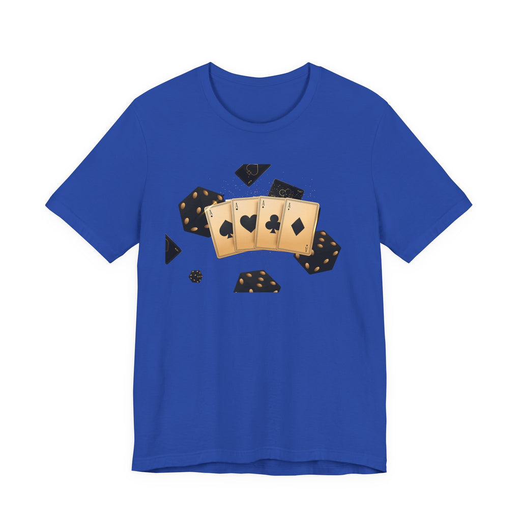 Gold Playing Cards tee Poker Card Suit Design