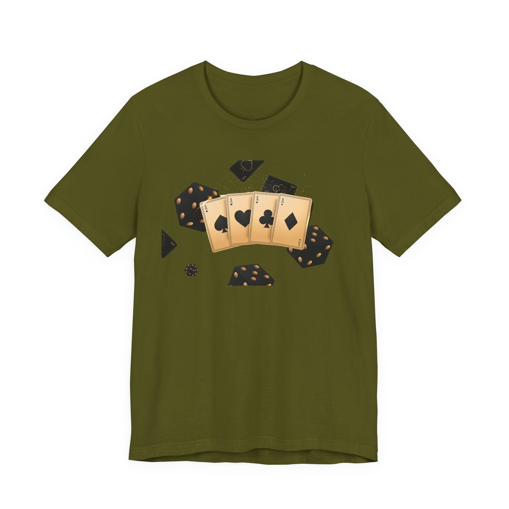 Gold Playing Cards tee Poker Card Suit Design