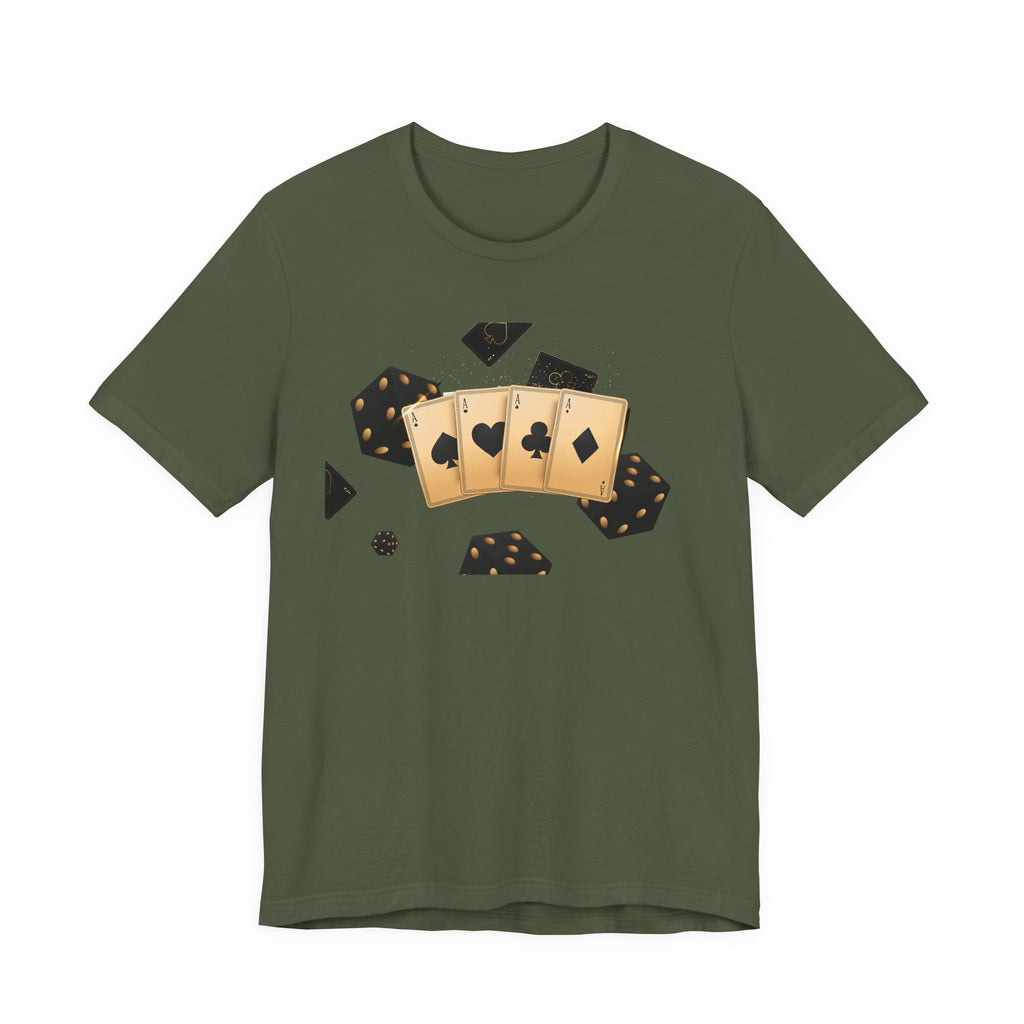 Gold Playing Cards tee Poker Card Suit Design