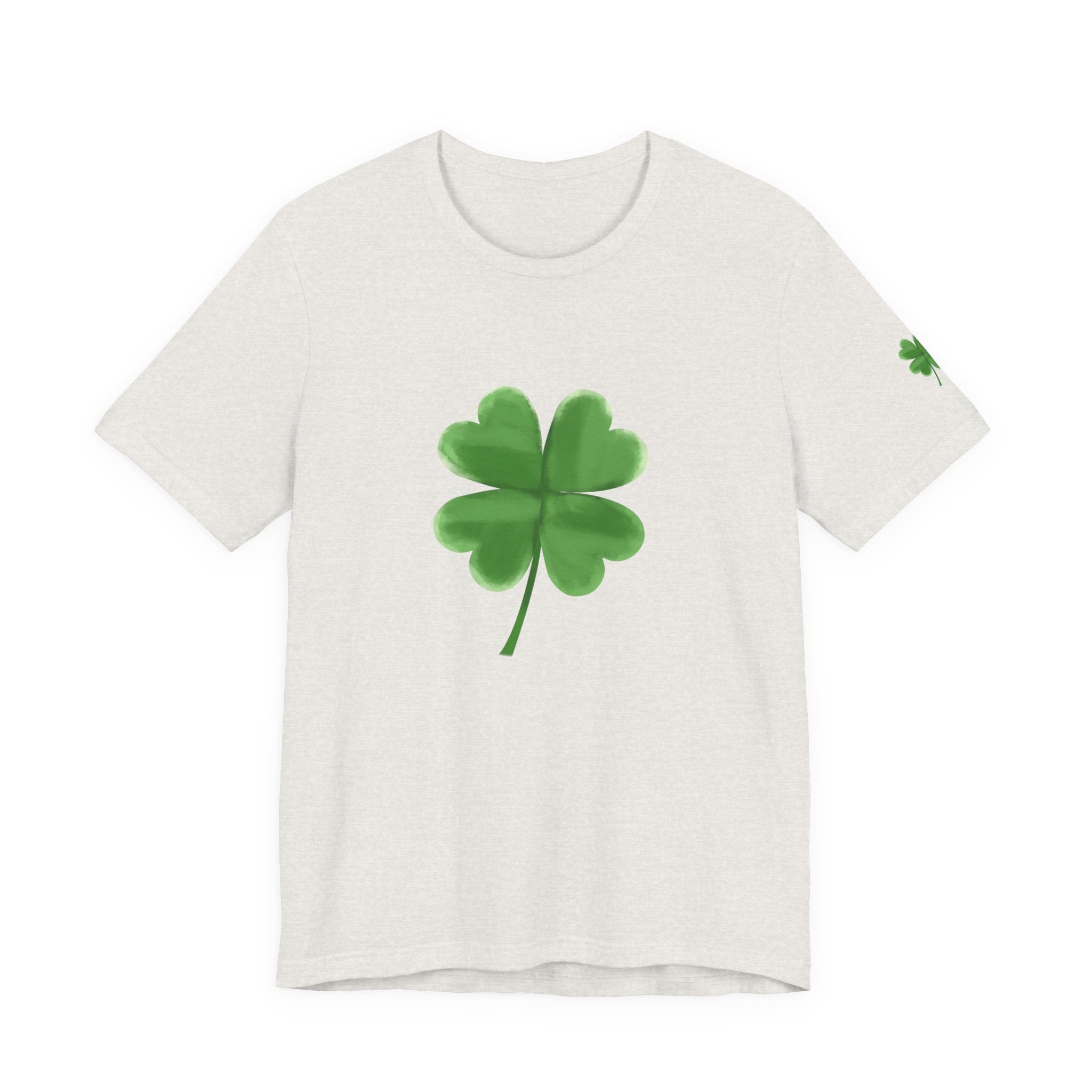 Green Four-Leaf Clover T-Shirt  Lucky Shamrock Tee