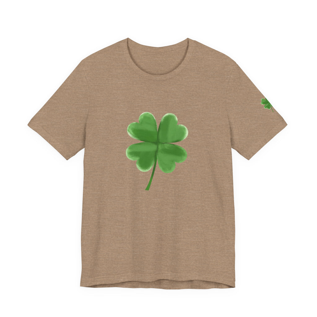 Green Four-Leaf Clover T-Shirt  Lucky Shamrock Tee