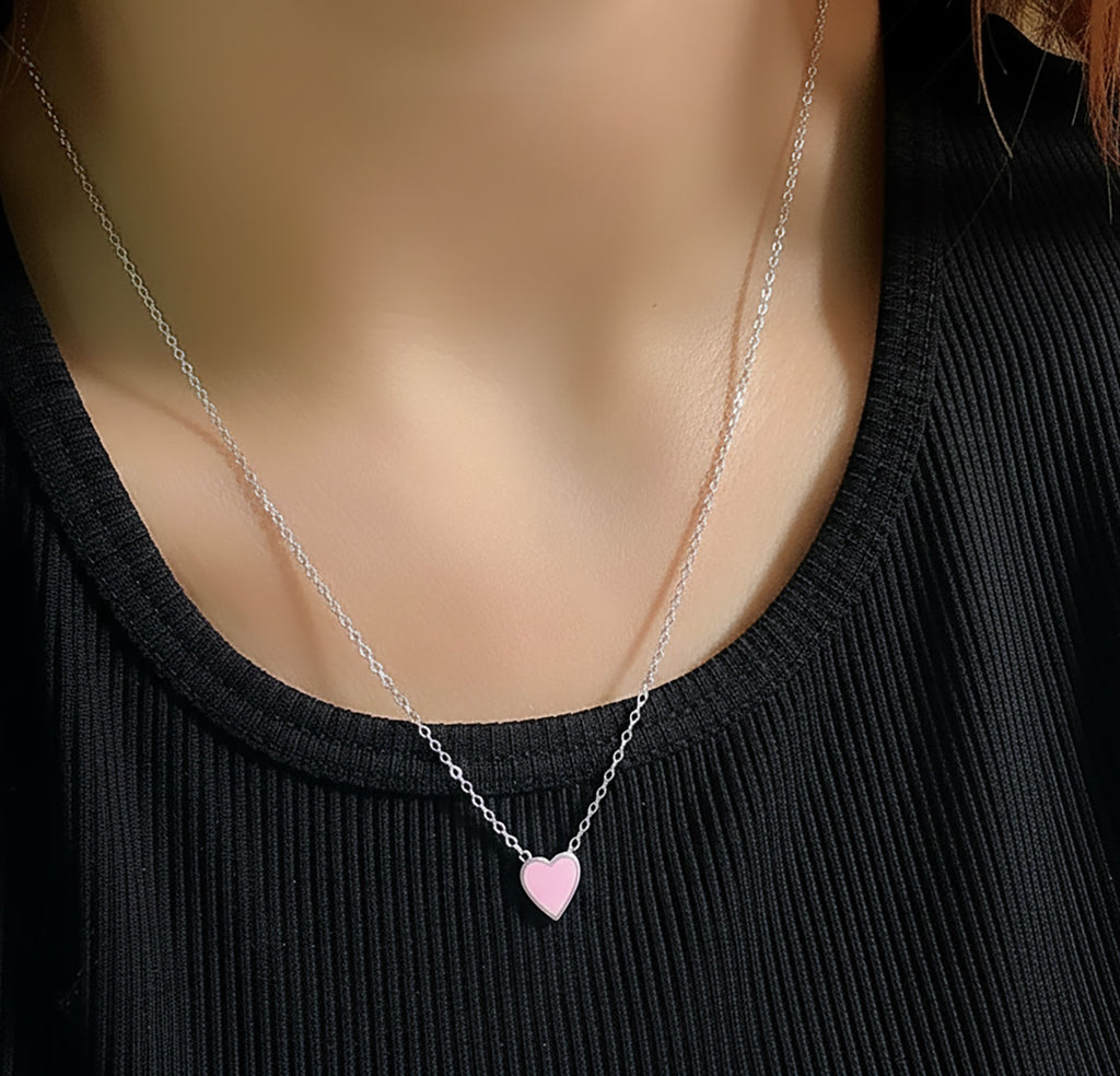 Heart necklace 925 sterling silver heart necklace