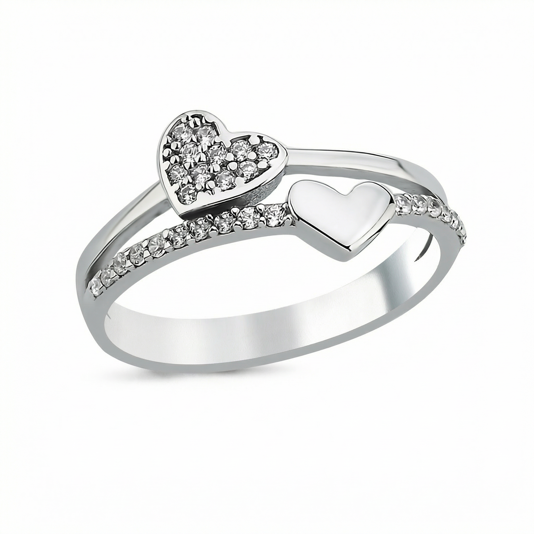 Heart ring 925 sterling silver women's ring