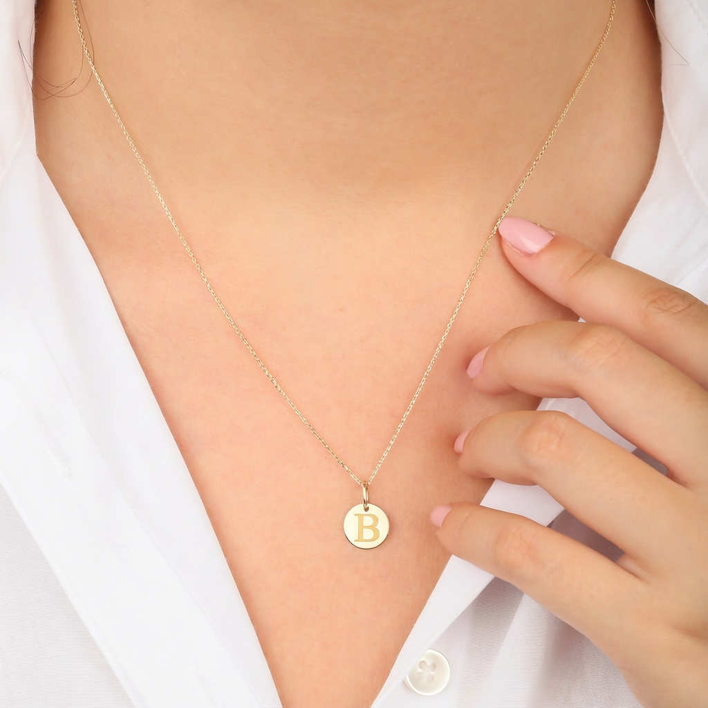 Letter necklace 925 sterling silver letter necklace