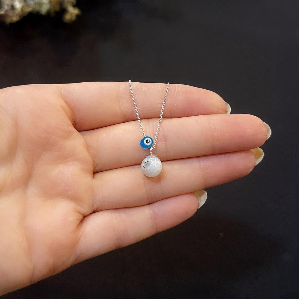 Moonstone necklace 925 sterling silver moonstone necklace