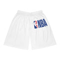 NBA Logo Basketball Shorts  White Athletic AOP Performance Shorts