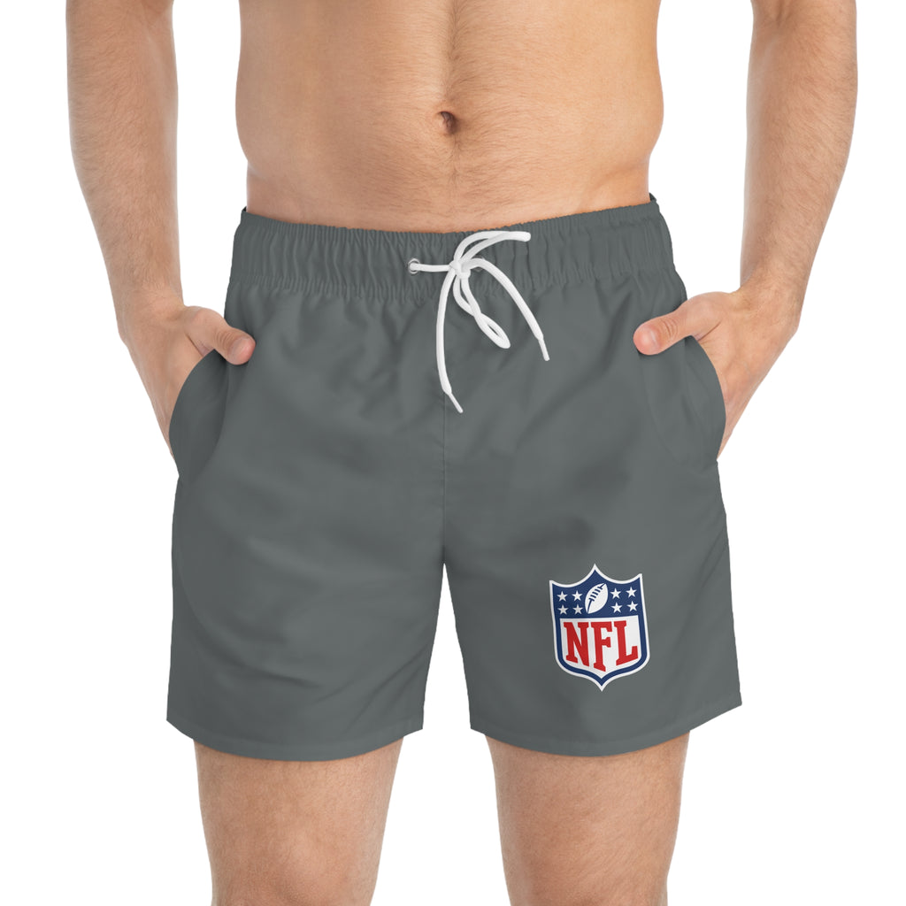 NFL Logo Swim Trunks Men's Athletic Beach Shorts