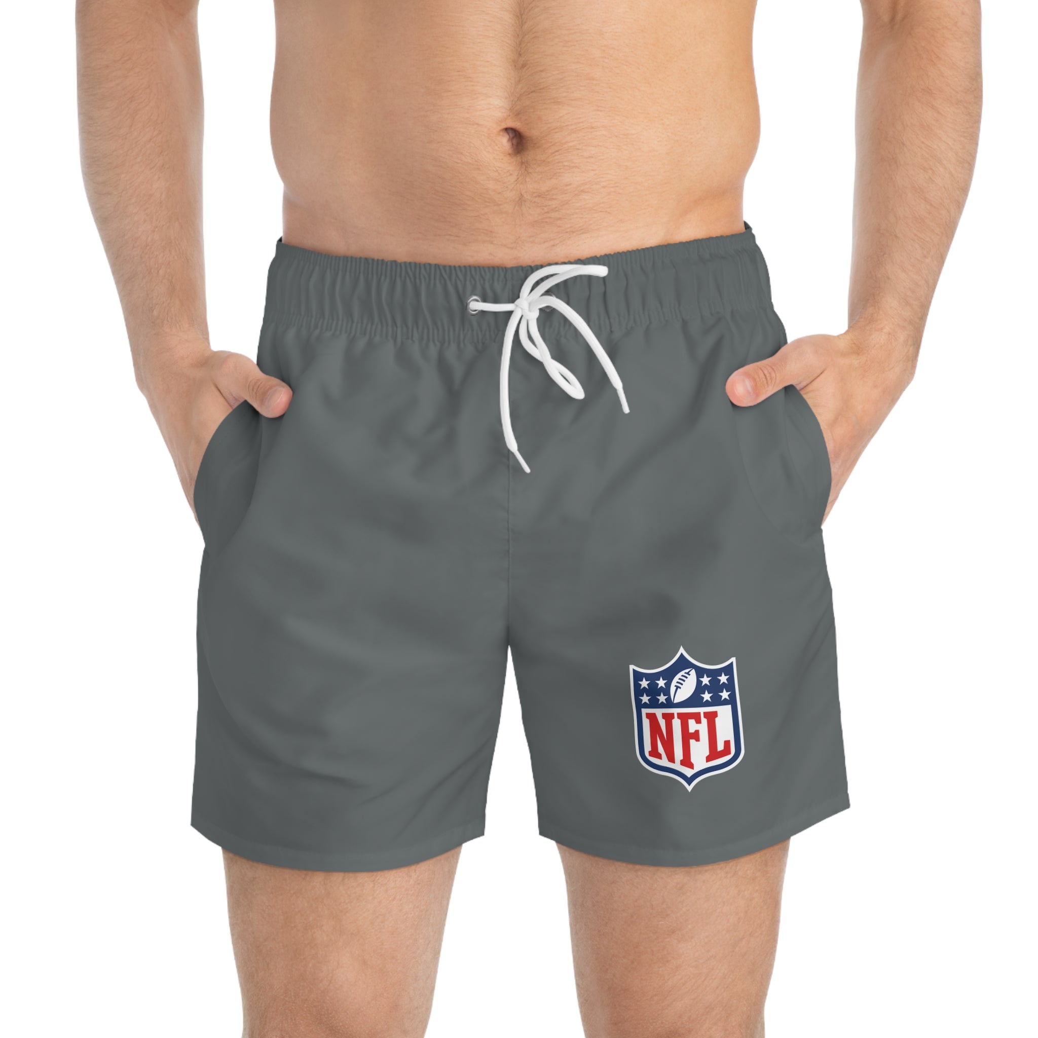 NFL Logo Swim Trunks Men's Athletic Beach Shorts
