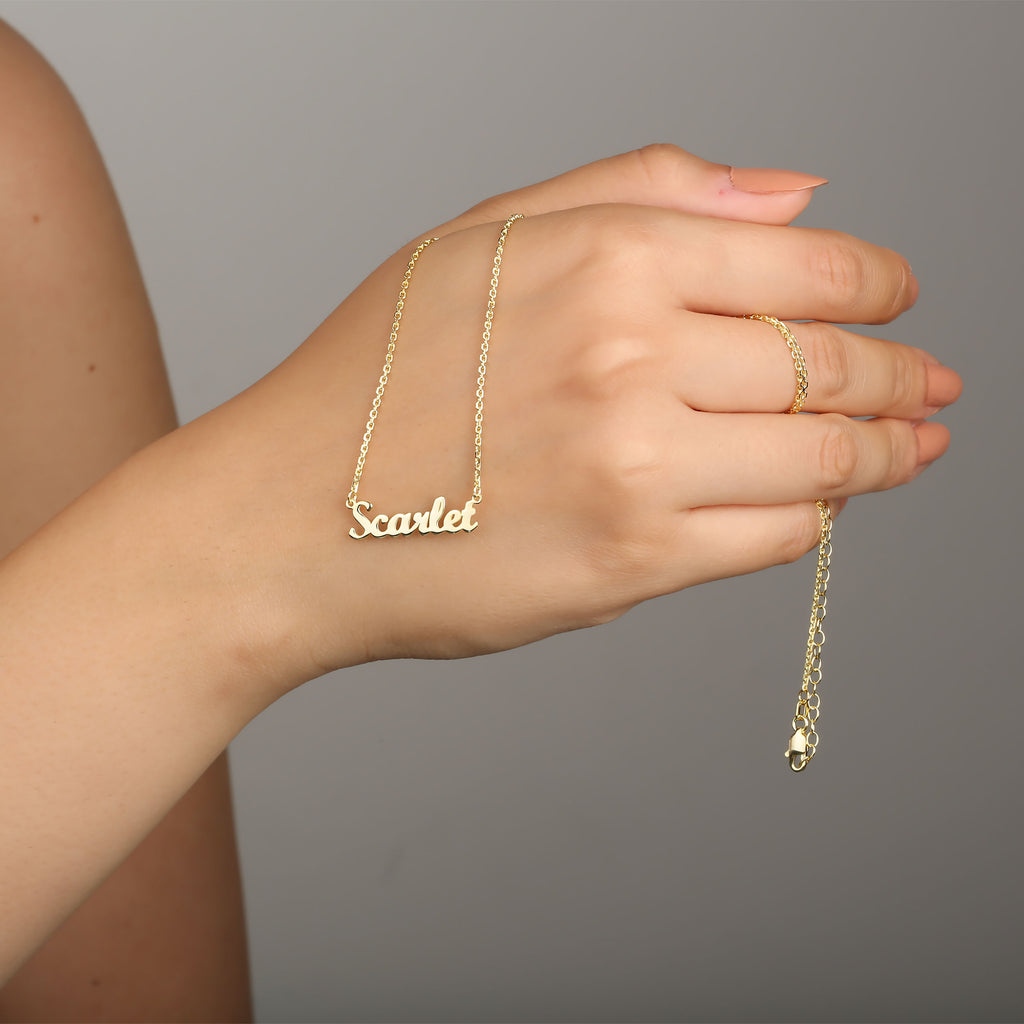 Name Necklace 925 Sterling Silver Handmade Name Necklace