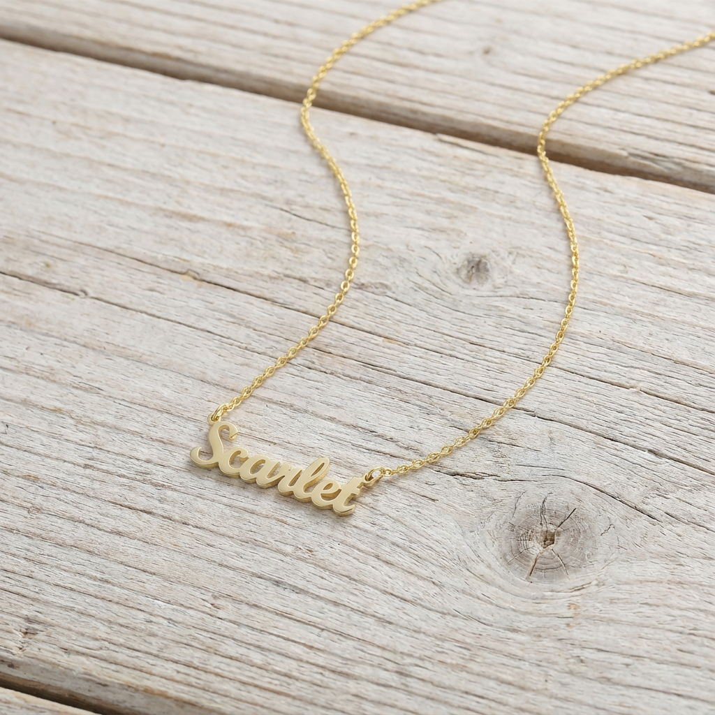 Name Necklace 925 Sterling Silver Handmade Name Necklace