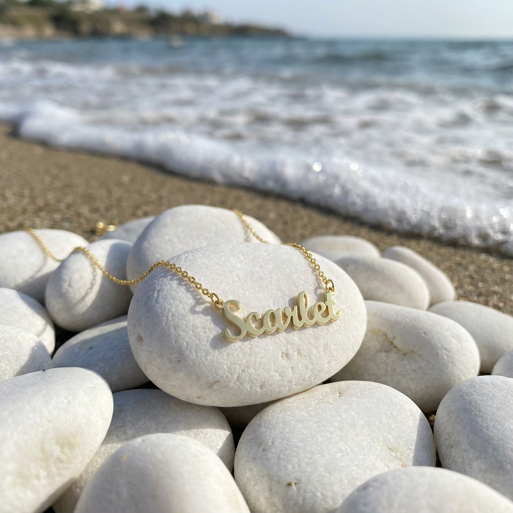 Name Necklace 925 Sterling Silver Handmade Name Necklace