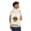 Pirate Skull & Anchor Canvas Tote Bag — Nautical Pirate Beach Shopping Tote