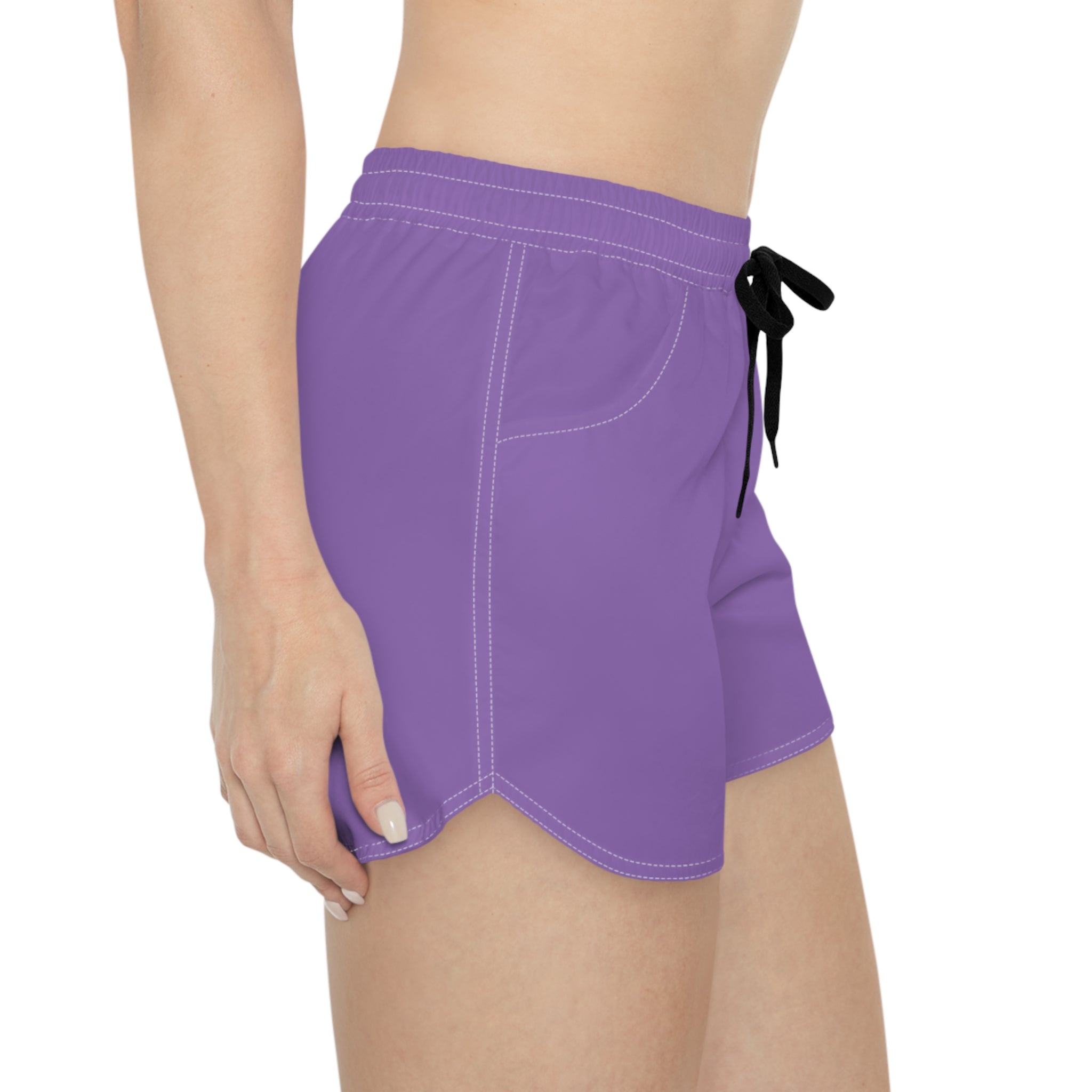 Purple Women's Casual Shorts with Black NY Monogram  Athletic Lounge & Sleepwear