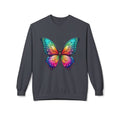 Rainbow Butterfly Sweatshirt Colorful Monarch Wing Graphic