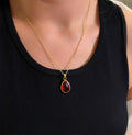 Ruby necklace 925 sterling silver ruby necklace...