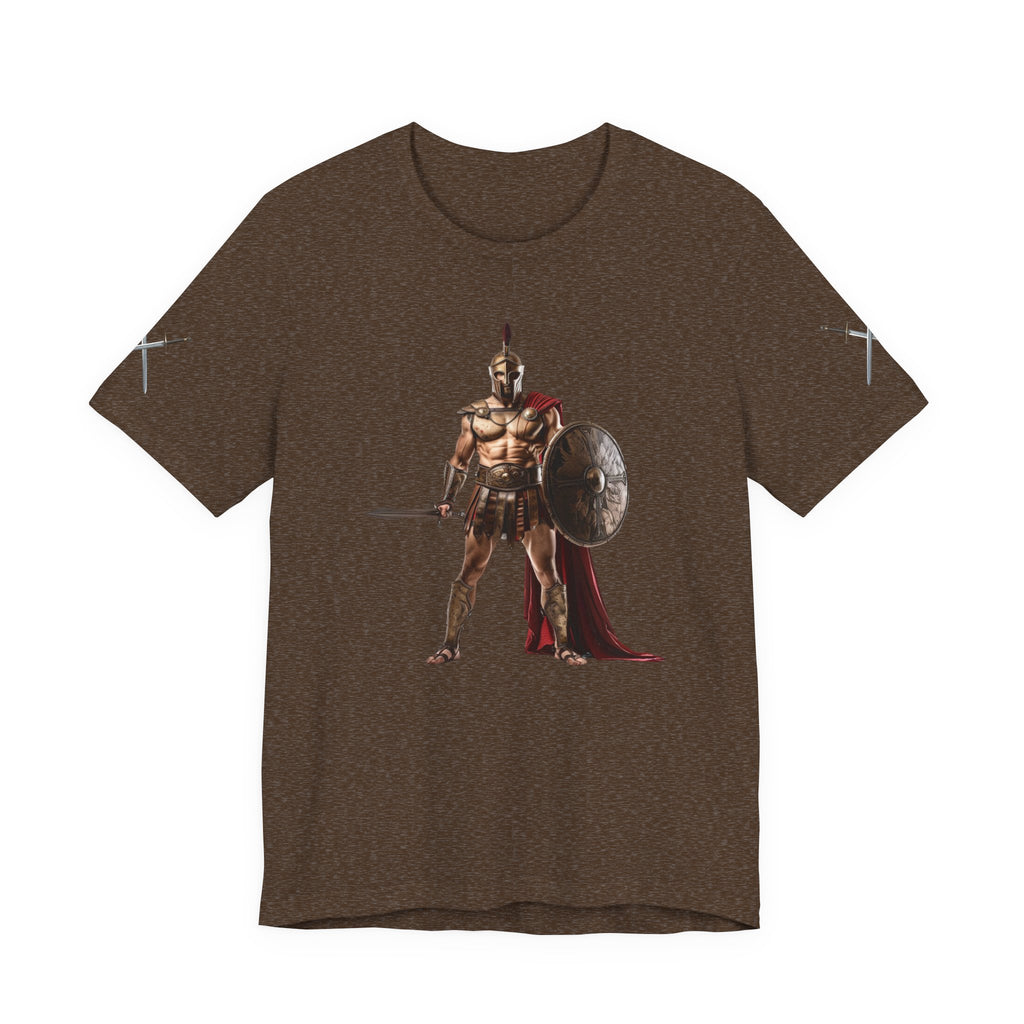 Spartan Warrior Graphic Tee  Ancient Soldier T-Shirt