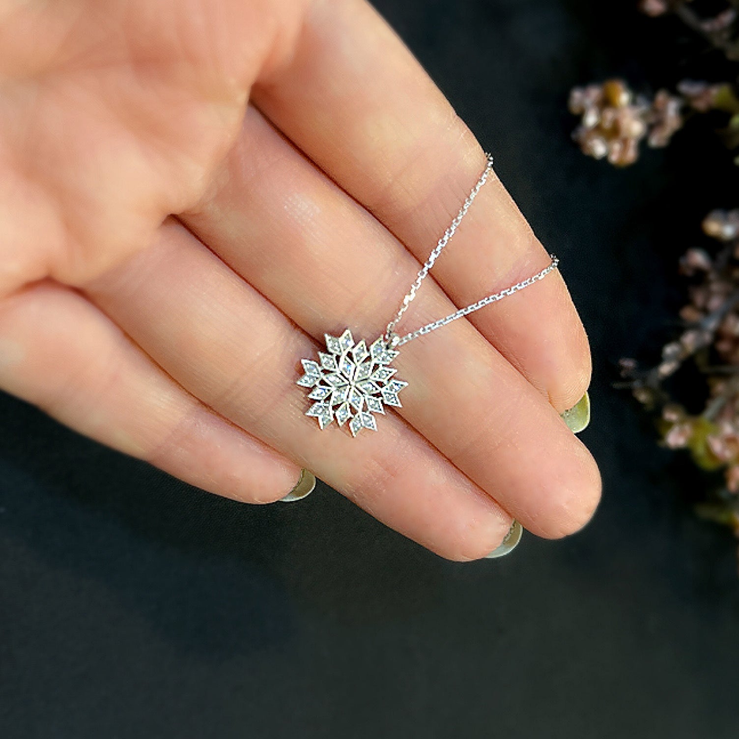 Star necklace 925 sterling silver star necklace