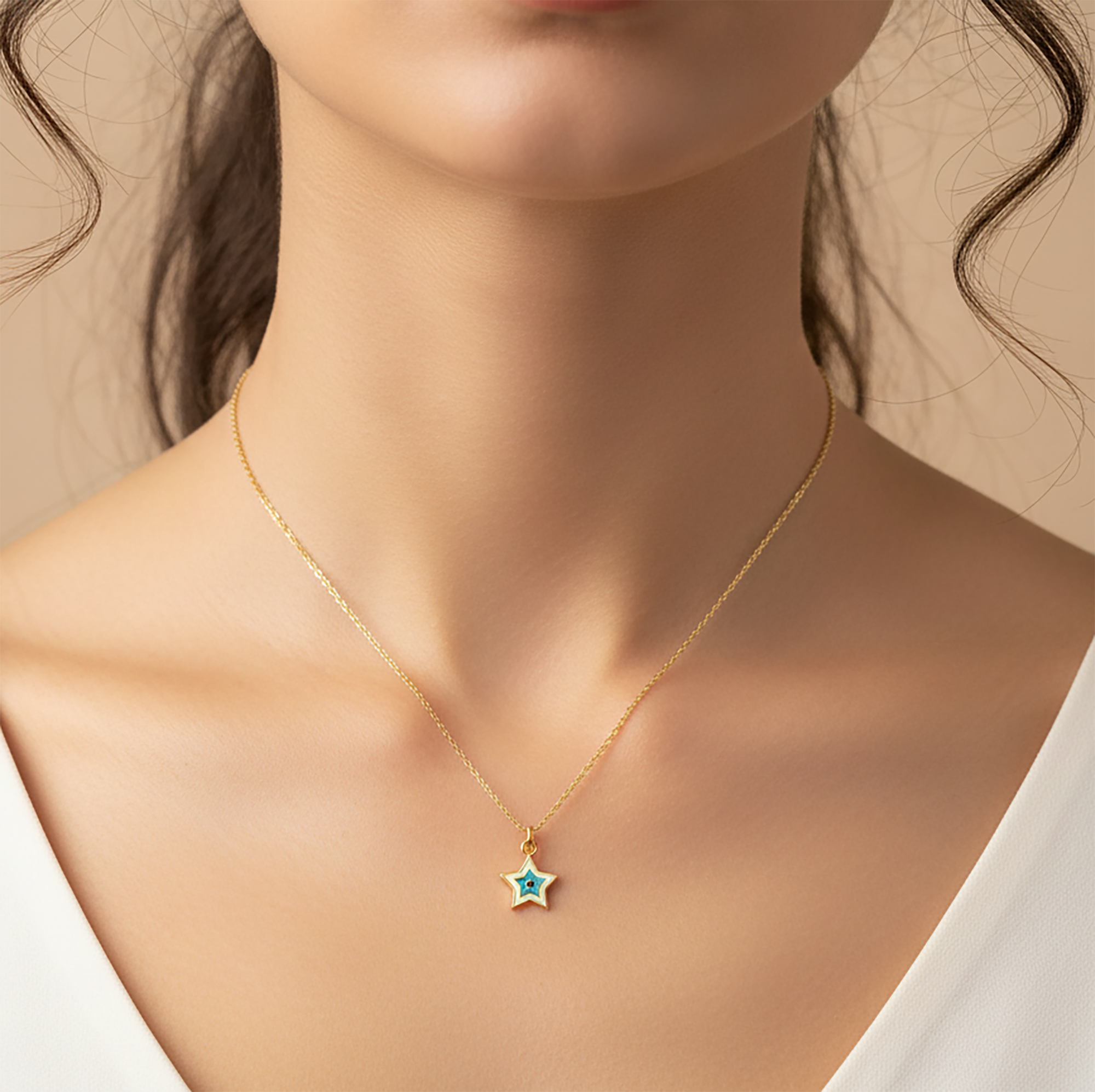 Star silver necklace 925 sterling silver star necklace