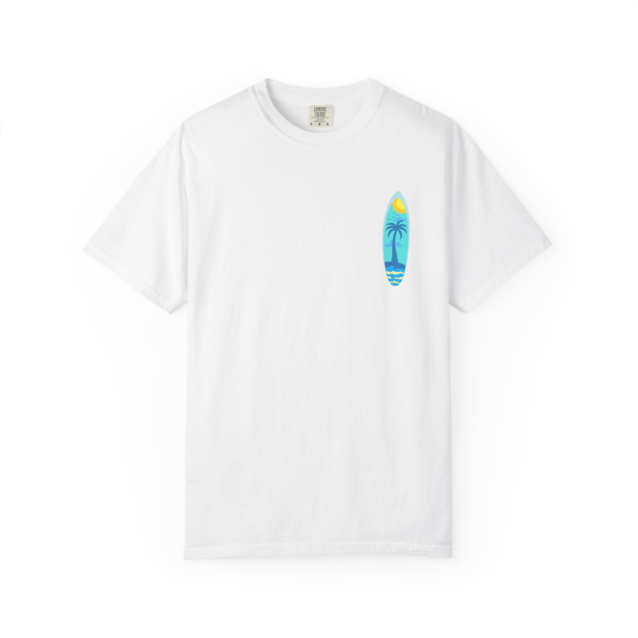 Surfing Graphic T-Shirt Tropical Surfboard Design