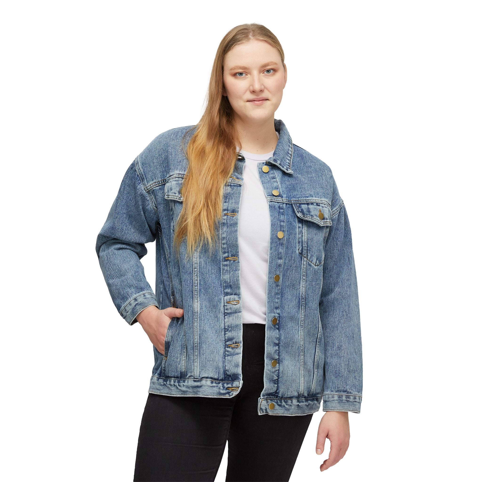 Women's Denim Jacket Vintage New York Embroidered Jean Jacket