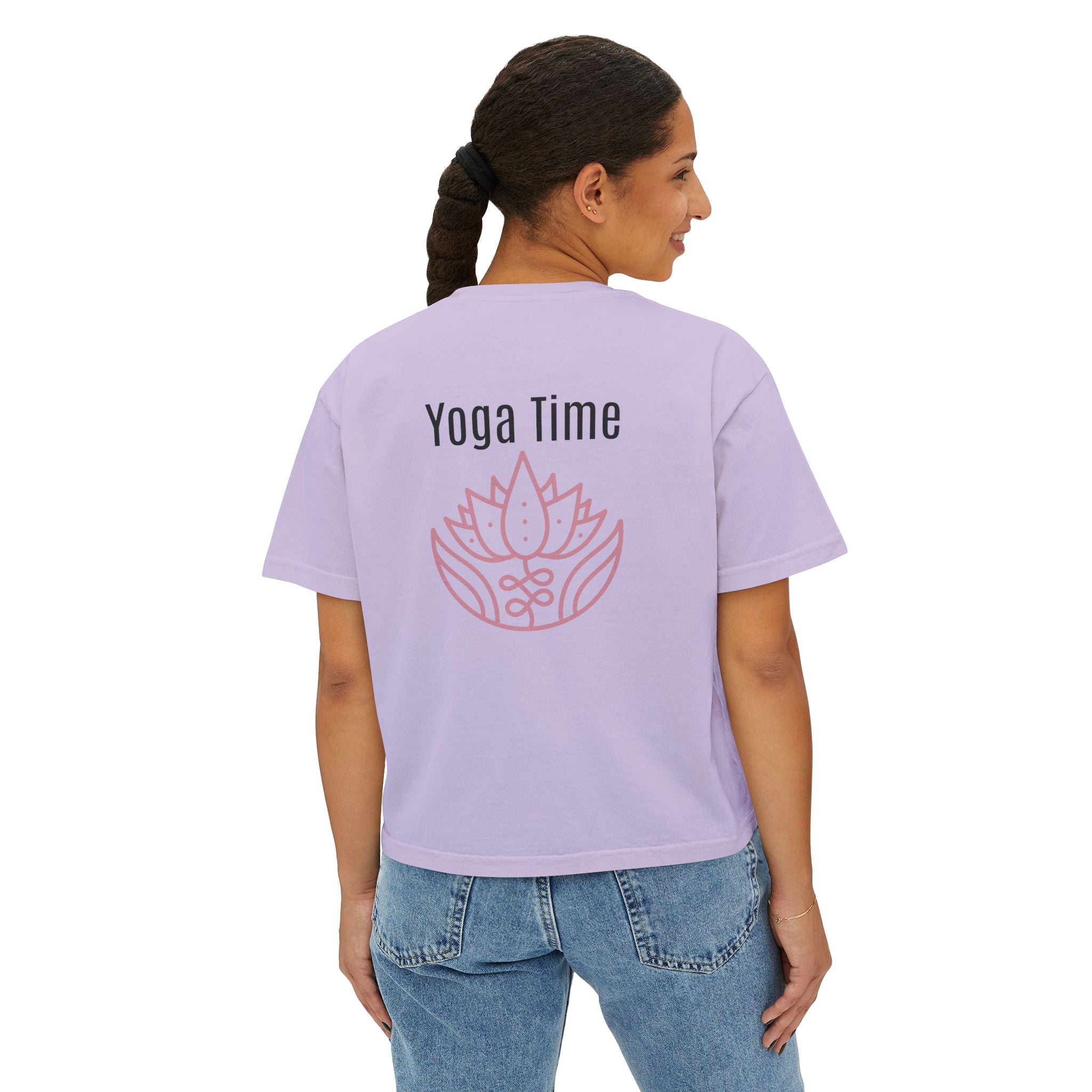 Yoga Time Women's Boxy Tee  Relaxed Fit Yoga Tee for Women