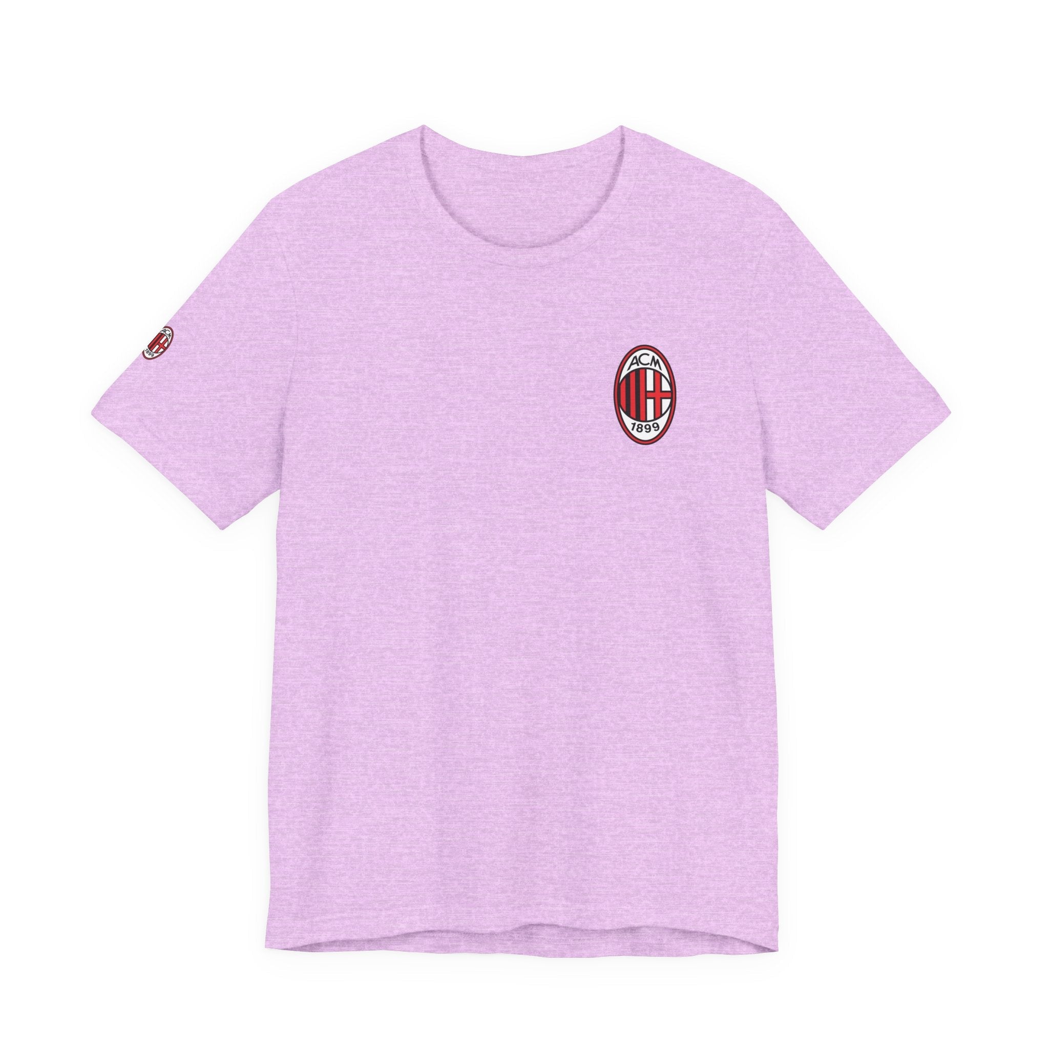 AC Milan Crest T-Shirt Minimal Soccer Tee with 'AC Milan' Back Print - Etna Gift
